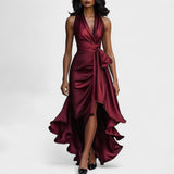 Ema - Satenska svečana haljina s volanima