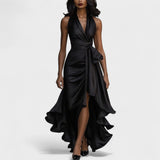 Ema - Satenska svečana haljina s volanima