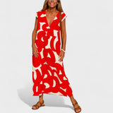 Magdalena - Duga Haljina s Umjetničkim Uzorkom