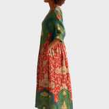 Klara - Duga haljina s vintage cvjetnim printom