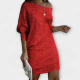 Jéssica – Sjajna Haljina s Padanjem Rame