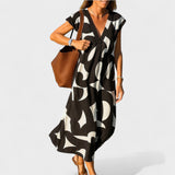 Magdalena - Duga Haljina s Umjetničkim Uzorkom