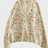 Elegantni Pleteni Prsluk s Cvjetnim Uzorkom