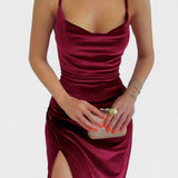 Gabriela - Haljina od baršuna s bočnim prorezom