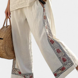 Daisy komplet od bambusovog platna s elegantnim crvenim i zelenim prugama